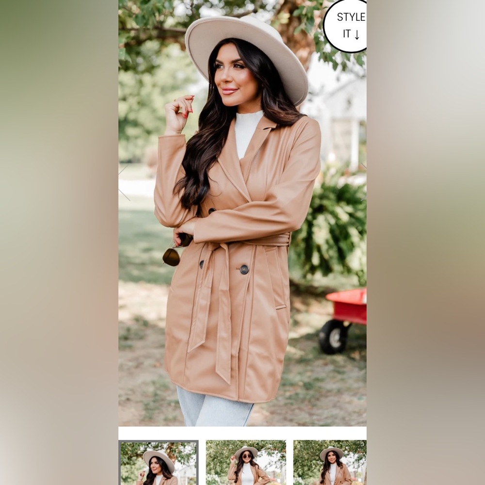 FAUX LEATHER COAT